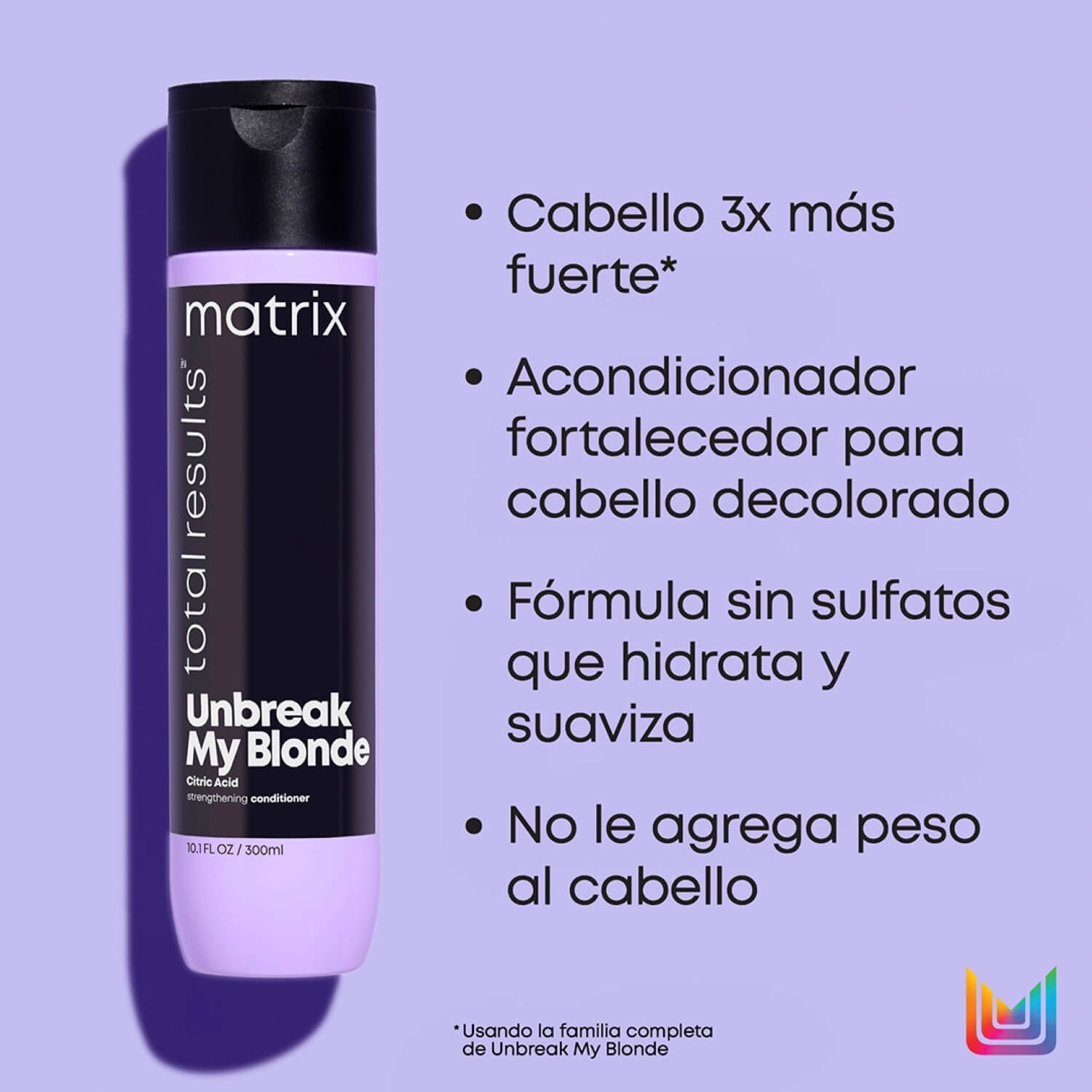 ACONDICIONADOR UNBREAK MY BLONDE (ACONDICIONADOR PARA CABELLO DECOLORADO Y SOBRE-PROCESADO)